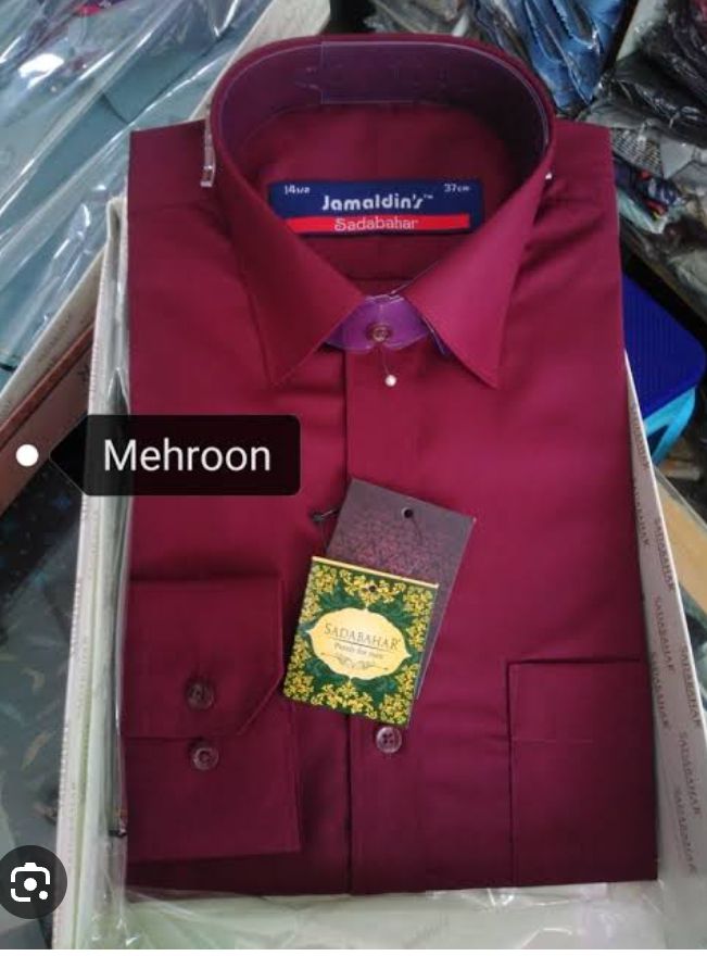 Dress shirt Maroon colour by Jamaldin