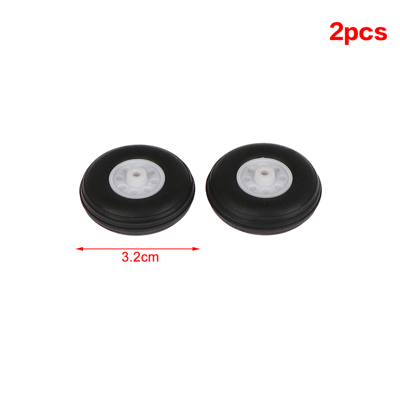 For RC Fixed-Wing Airplane Model DIY Tires 2Pcs High Elastic PU  Wheel Diameter 1/1.25/1.5/1.75/2/2.25/2.5/2.75 Inch