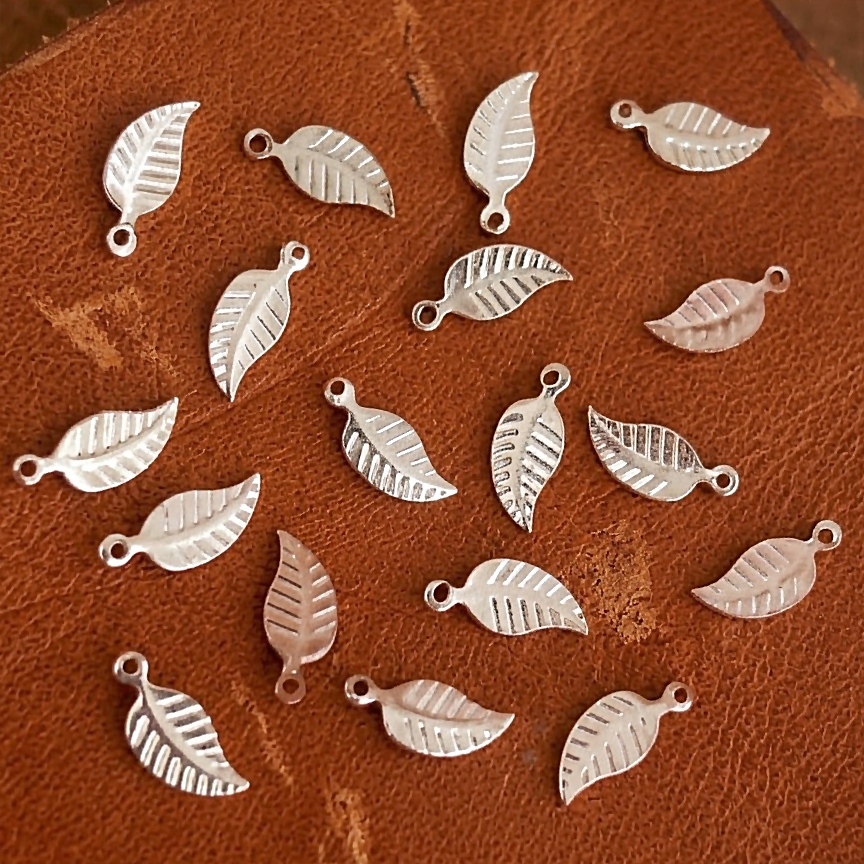 120pcs Silver Leaf Charms for Bracelets, Earrings & DIY Jewelry Making