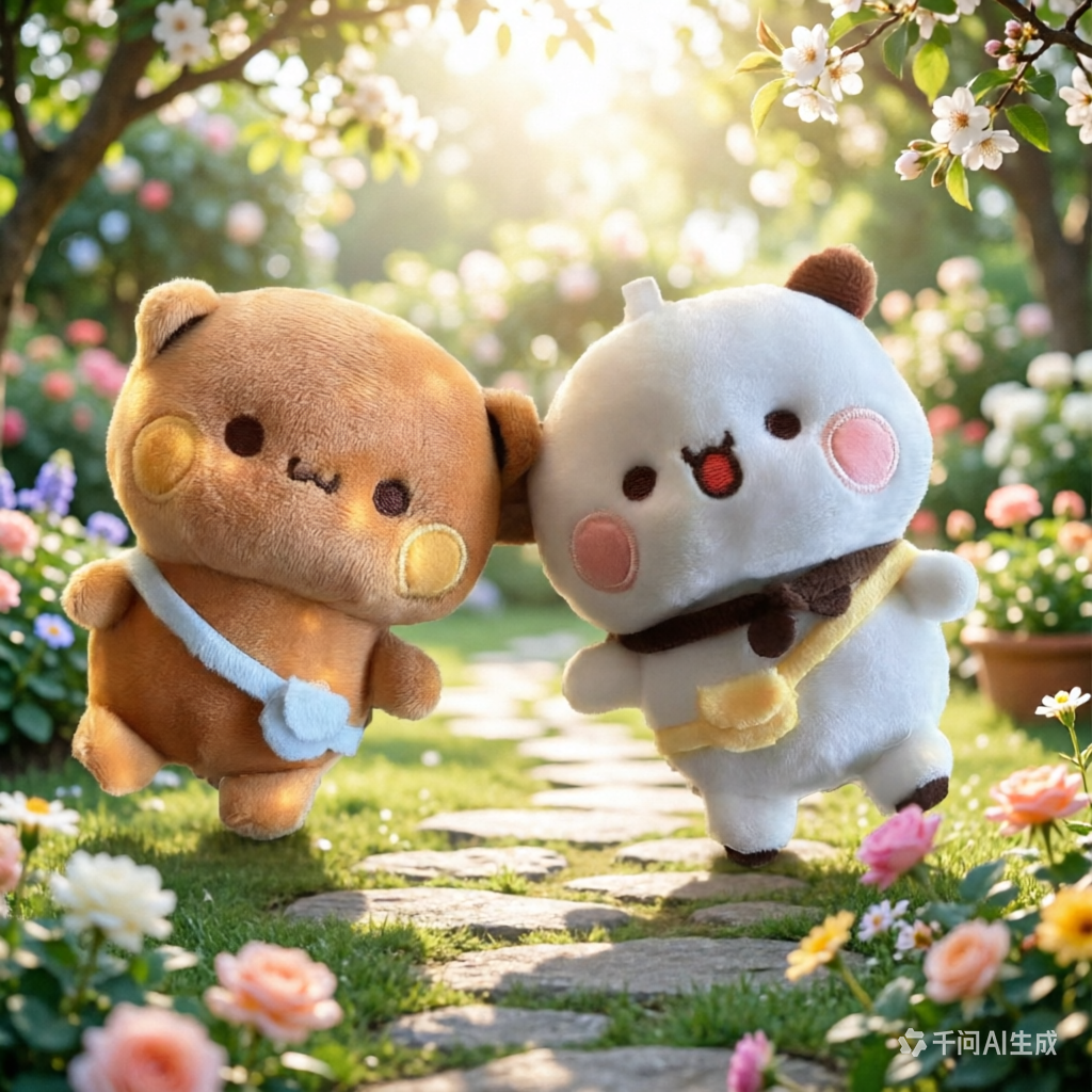 Cute Bubu and Dudu Panda Plush Doll Soft Sleeping Buddy Kawaii Cartoon Fluffy Bear Toy Car Sofa Decor Christmas/Birthday 