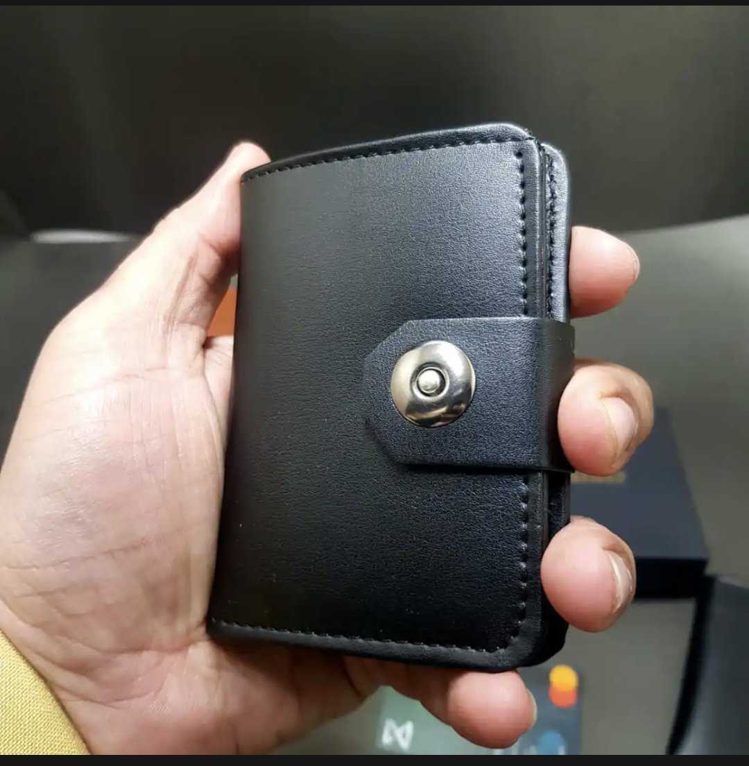 MInimool Button closure Wallet For Men and Women Slim and Smart Multi Slots Card Holder Stylish Branded Mini Purse For Men Best Wallet Gift For Loved Ones