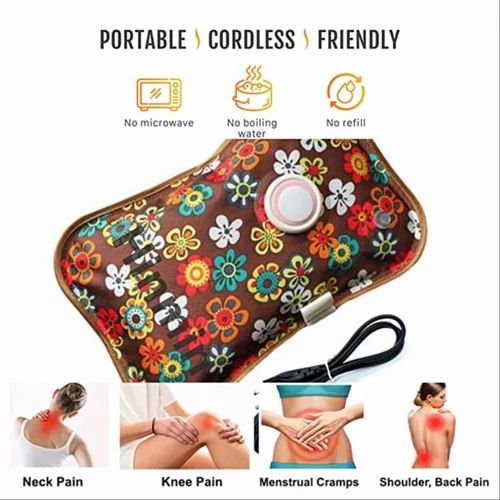 1pc EU/US Plug Rechargeable Electric Hot Water Bottle Hand Warmer Heater Bag For Winter