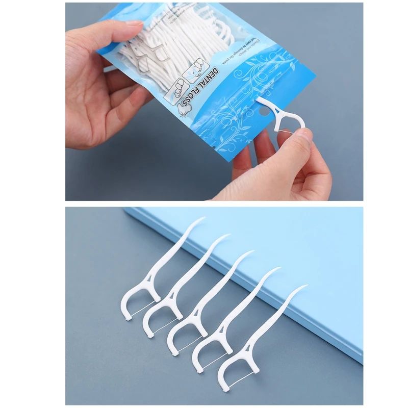 15 Pcs Dental Floss Flosser Picks Toothpicks Teeth Stick Tooth Cleaning Interdental Brush Dental Floss Pick Oral Hygiene Care
