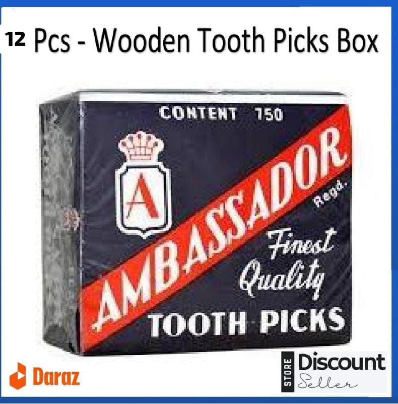 12 Box 100 Pcs Box Ambassador Toothpick Sticks Daraz.pk