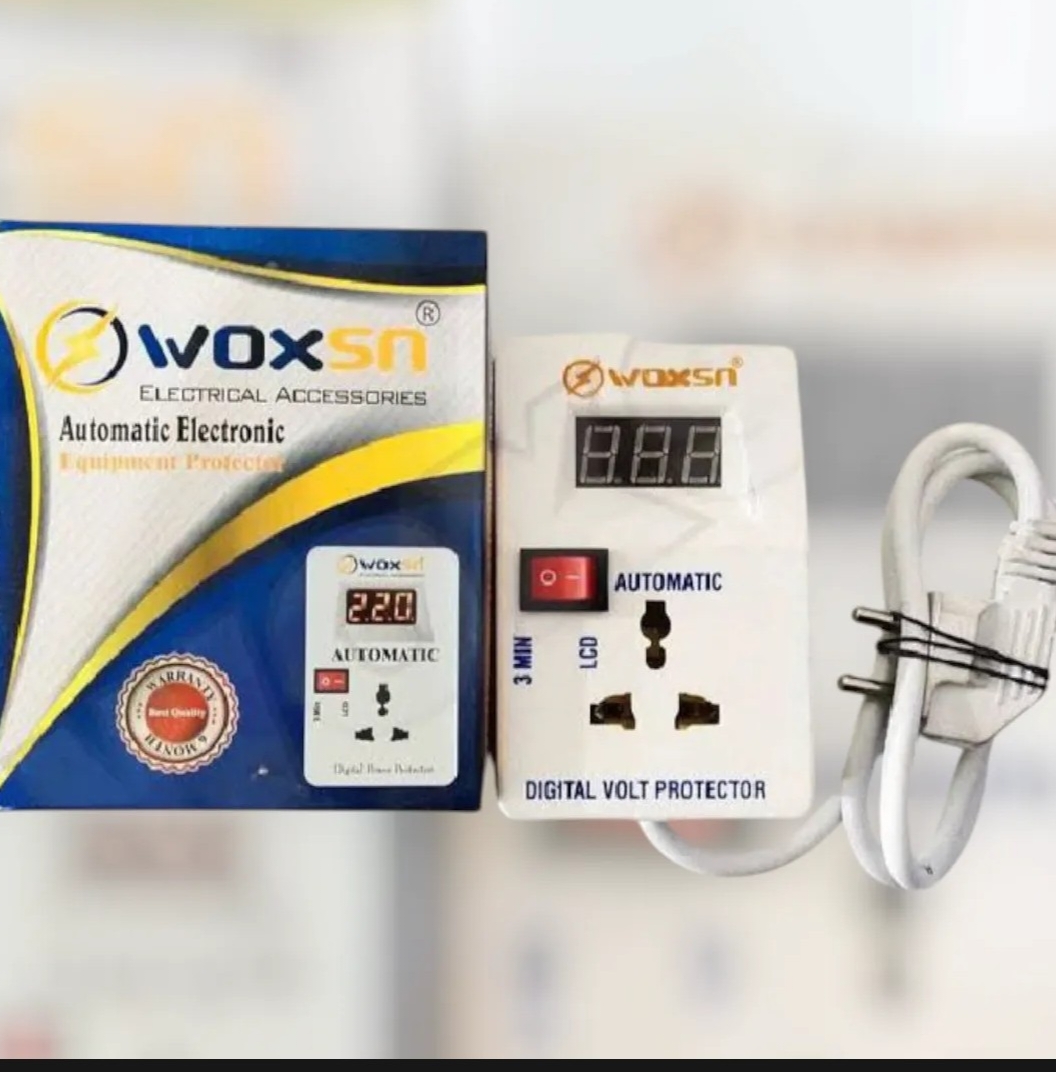 Muhafiz Switch Freezer, Mobile and laptop Charger, LED OR LCD, wifi and Camera devices and other electronics accessories, Muhafiz SwitchWoxsn Automatic Digital Power Protection, AC Voltage protector, Over & Under Volt power protection, For Fridge,