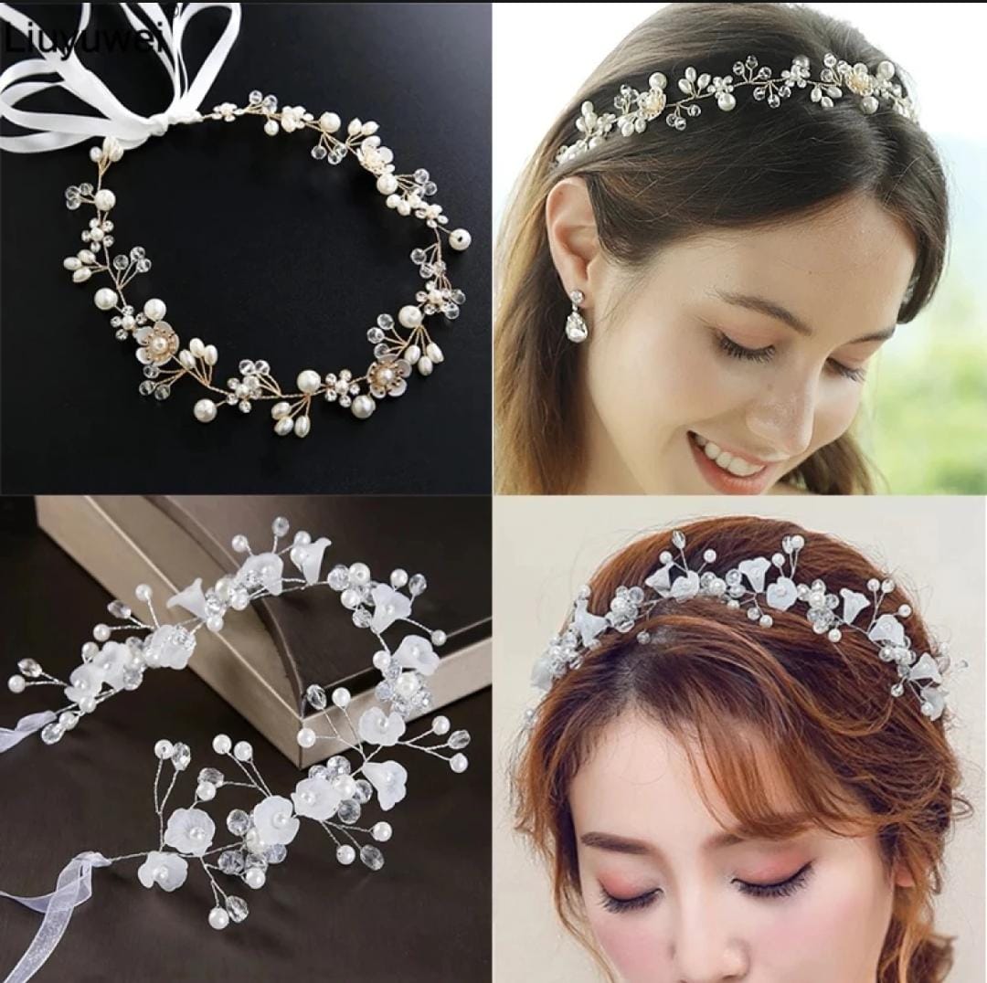 Flower Crown for Women 1PC Tiara Bridal Girls Wedding Princess Birthday Accessories Ring Couple Rings