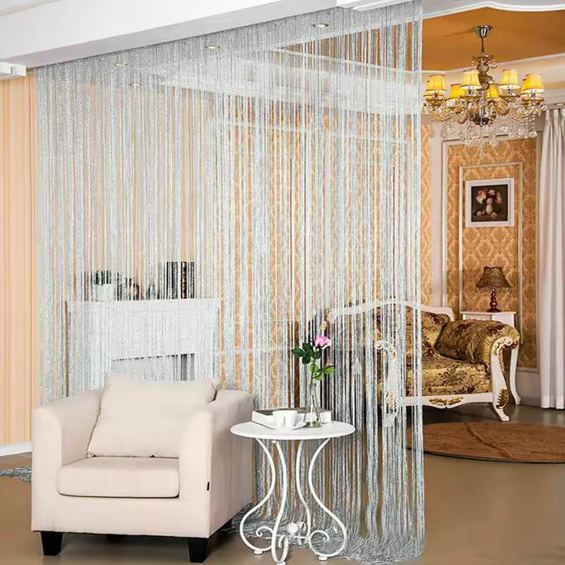 200x100 cm Luxury Crystal Curtain Flash Line Shiny Tassel String Door Curtain Window Room Divider Home Decoration cortinas