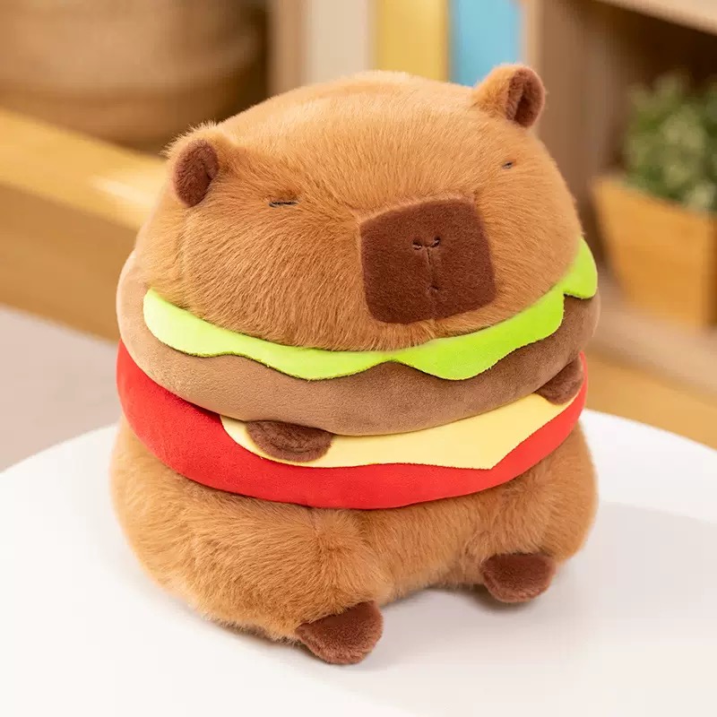 Capybara Plush Toy Set Mommy with 4 Little Capibaras Capibala Plushie Dolls Stuffed Animal Pillow Turtle Backpack Car Decor