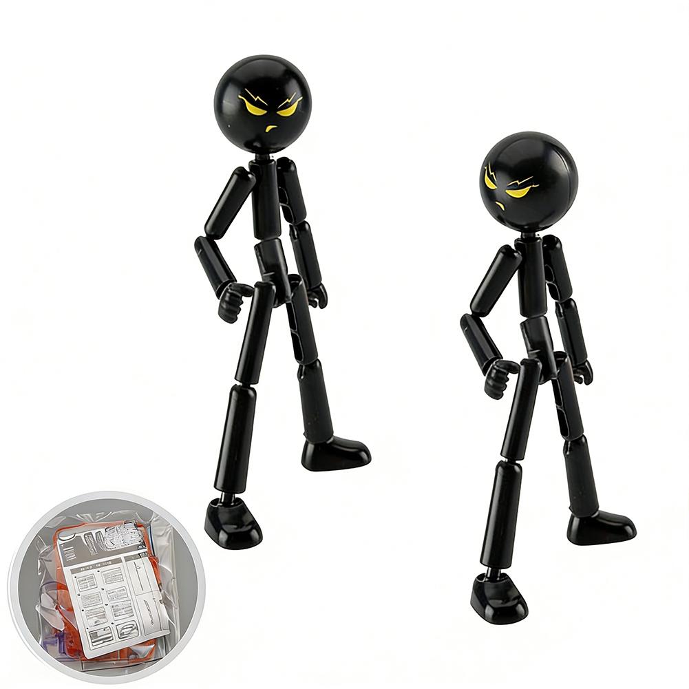 NEW Printing Mannequin Multi-jointed Stickman Toy Novelty Action Figure Stickman Assembled Robot Movable