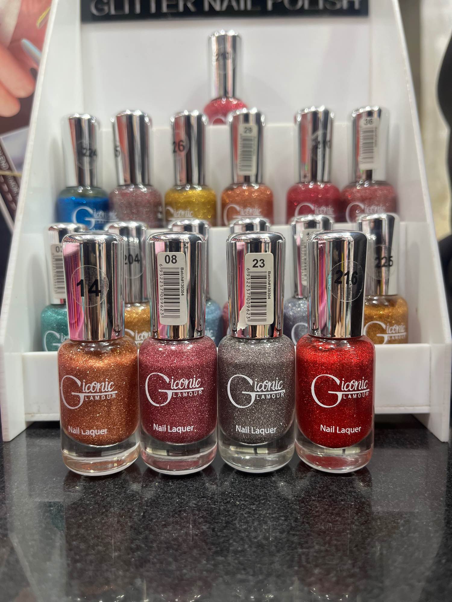 Glamour Iconic Glitter Nail Polish – Long Lasting & Quick Dry