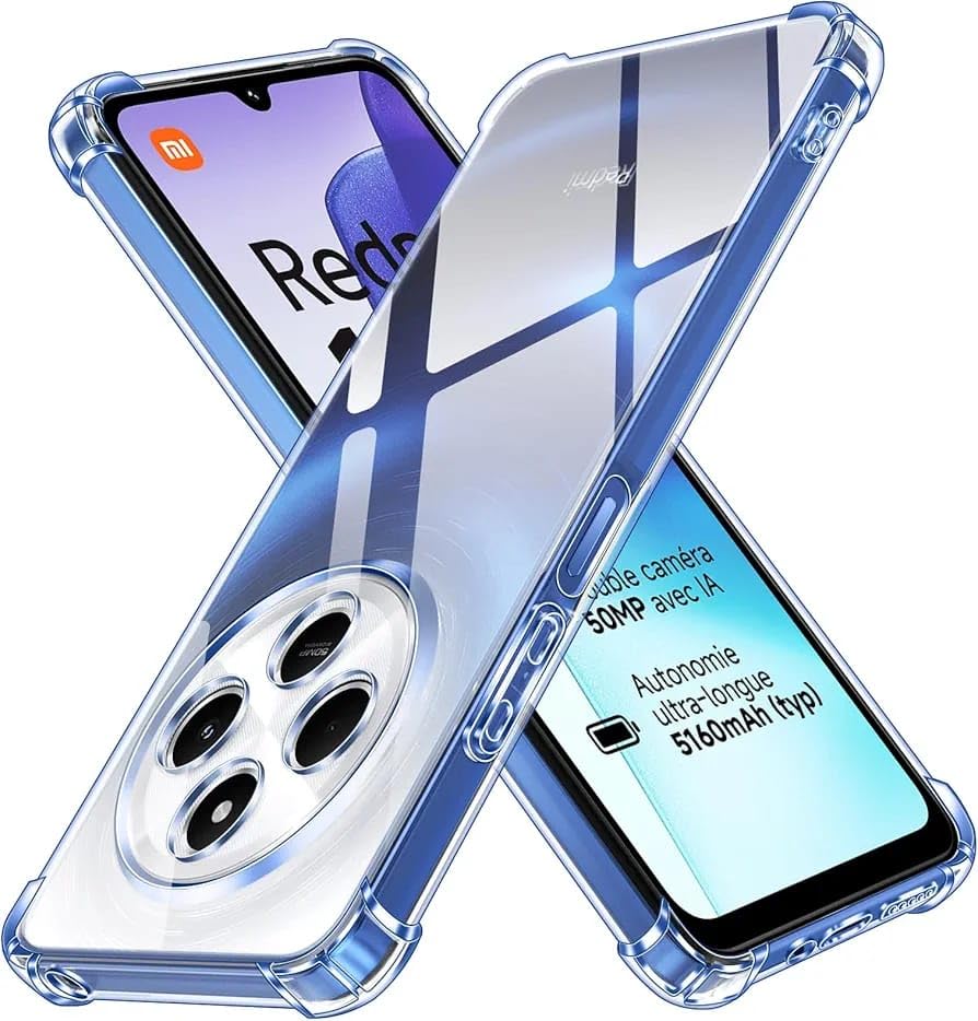 Transparente Handyhülle Für Xiaomi Redmi 14C 4G / Poco C75 / Redmi A4 5G – Stoßfest & Gelbungsresistent Mit 2x Schutzfolie