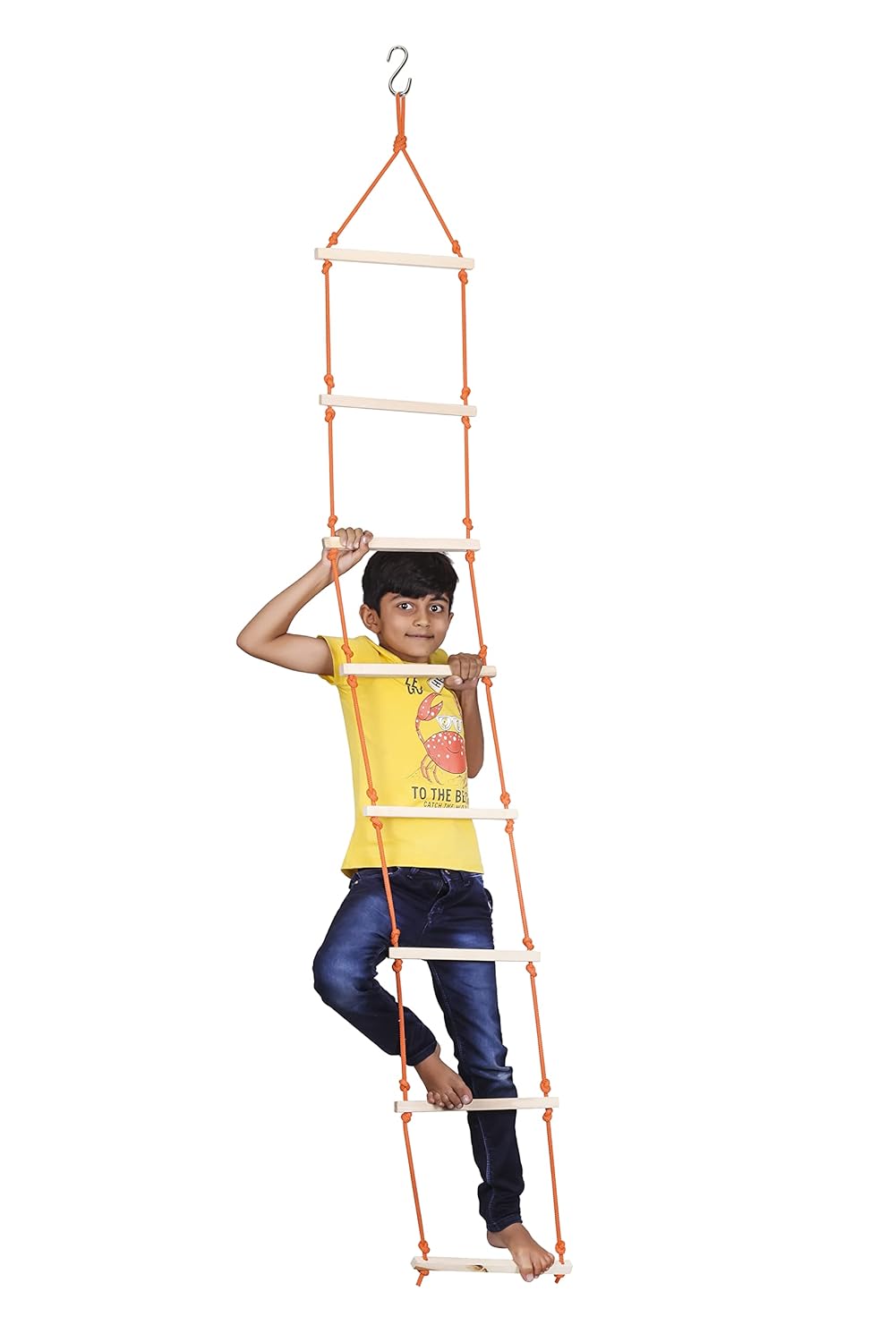 Rope Ladder for Kids | Climbing Ladder for Kids | Wooden Ladder for Kids for Physical Activity | Indoor Outdoor Games for Kids
