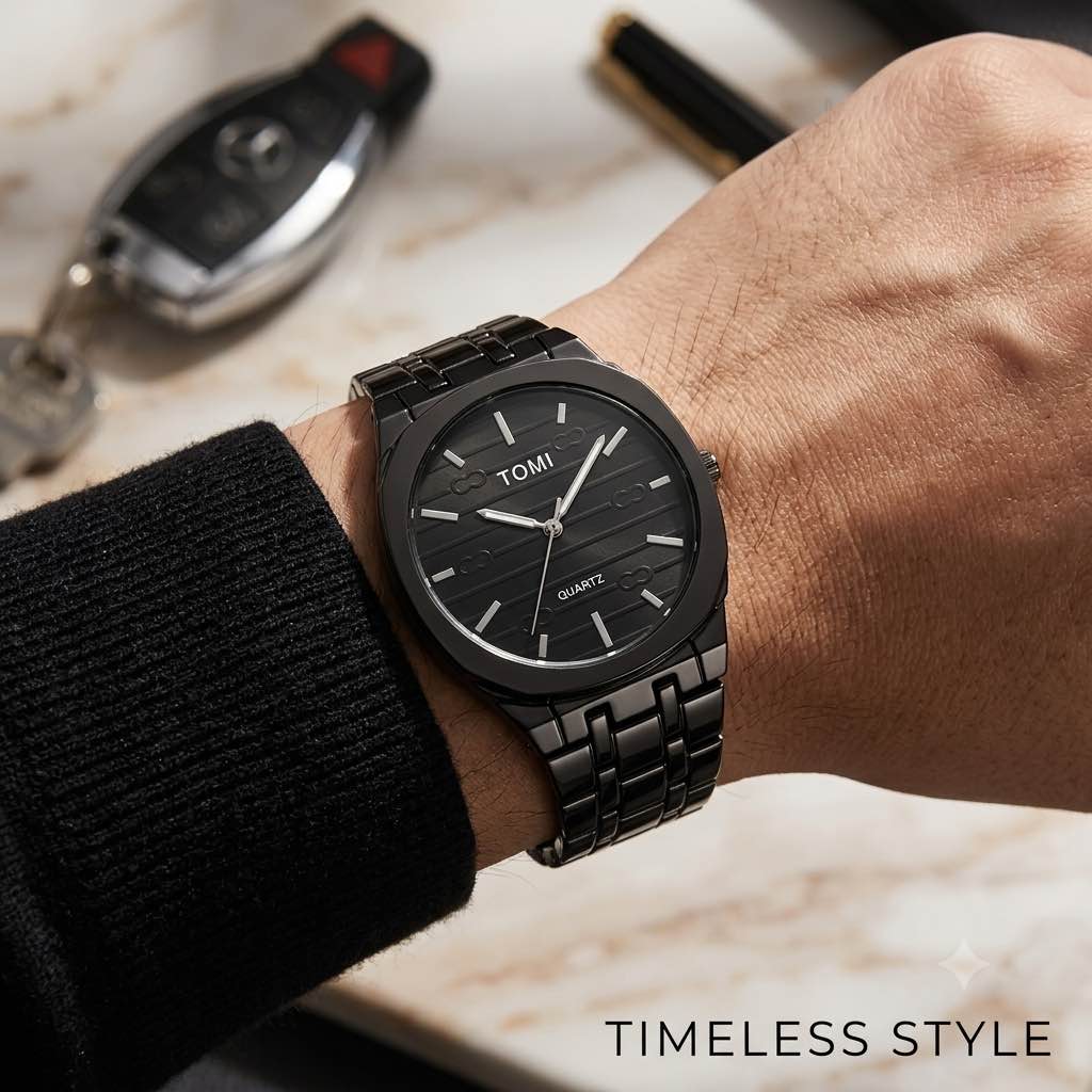 TOMI Luxury Quartz Watch for Men -Octagonal Dial, Casual & Business Men's Wrist Watch