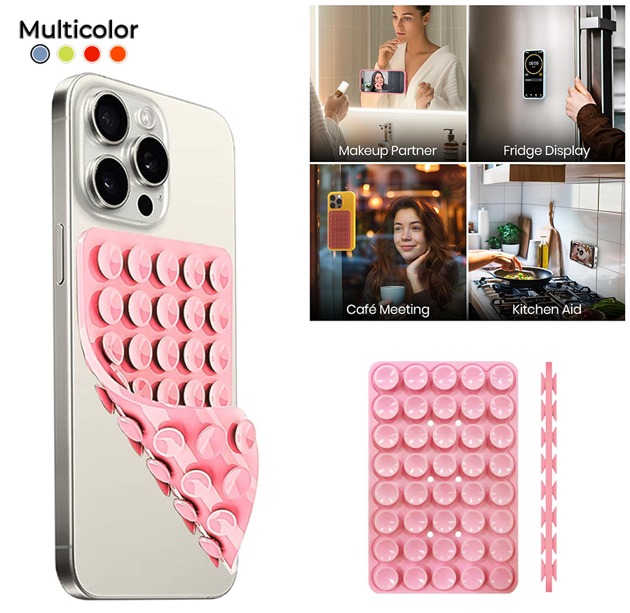 Mobile Suction Cup Sticker Back Cover Silicone Octo Cup Buddy Sticky Grip Holder for Cellphone Silicone Suction Cup Phone Case Mount Double Sided Hands-Free Phone Accessories Strong Grip Holder for Selfie and Video price in Pakistan