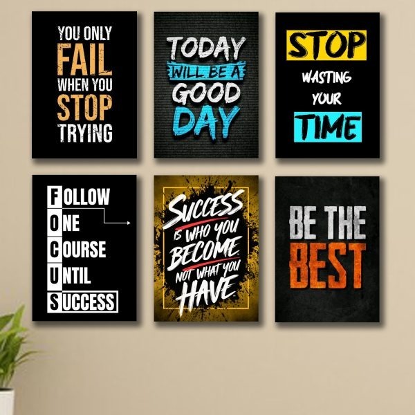 Set of 6 Attractive Motivational Wall Art Frames