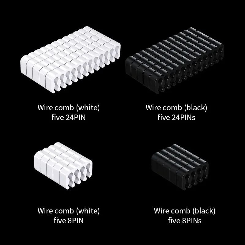 LDPCSJ 24PIN Cable Comb Computer Power Supply Module - Motherboard CPU Graphics Card Organizer Clamp for Neat Cabling