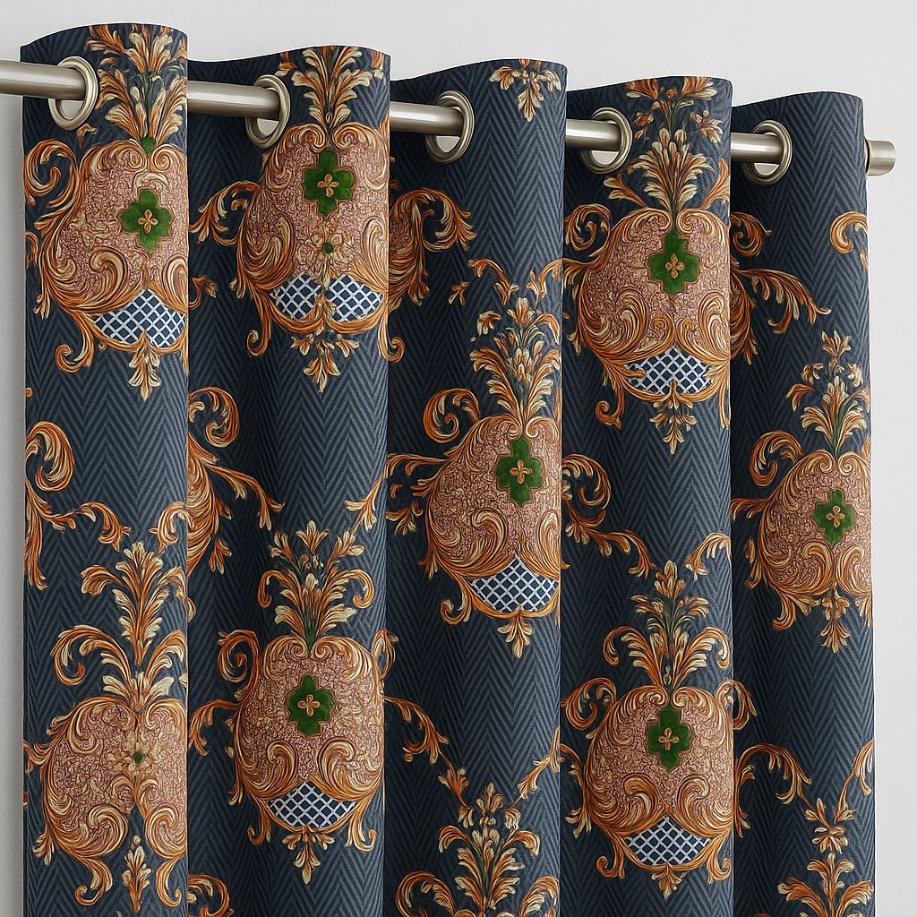 Premium Quality Italian Curtain (Parda) For Home Decor Elegant & Fancy Curtain With Ring(Eyelet) For Windows (1Pc Curtain)