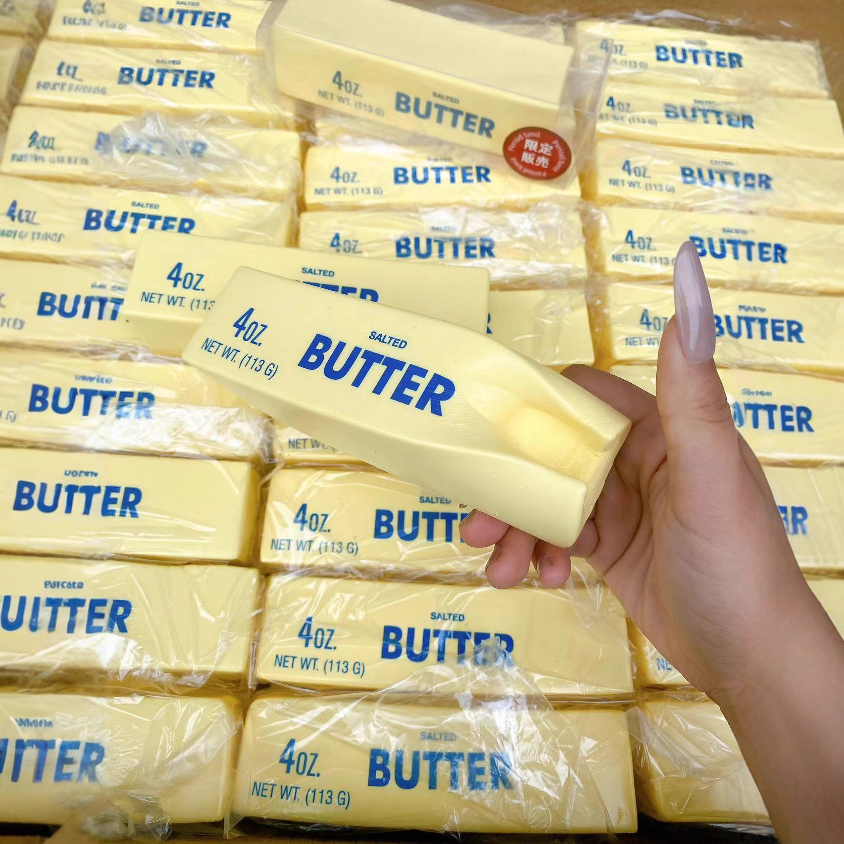 Butter Bar Slow Rising Squishy Toy Soft Wet Squeeze Stress Relief Noodle Squishies Decompression Toy