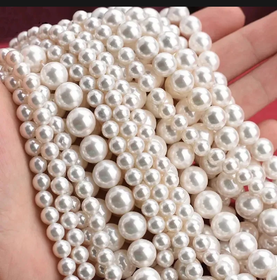 100Pcs 3/4/6/8/10mm shell pearl beads use in Jewllery bracelets suiting and jewellery tools beads for jewelry bracelets making art and craft