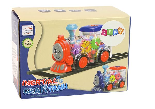 Powered Toys- Train toys-Gear Train For Kids-Transparent Crystal Look Train Toy-Small Size-High Quality