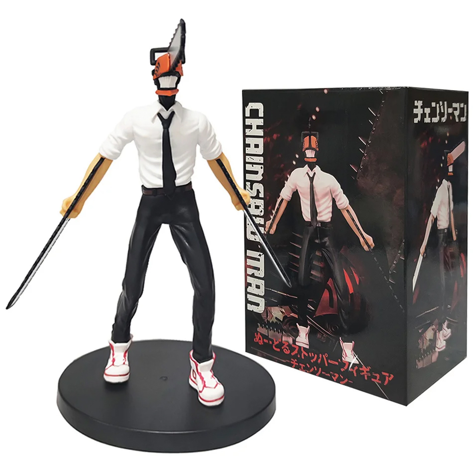 Anime Chainsaw Man Denji Figure Set 2PCS PVC Action Figures Car Decoration Toy