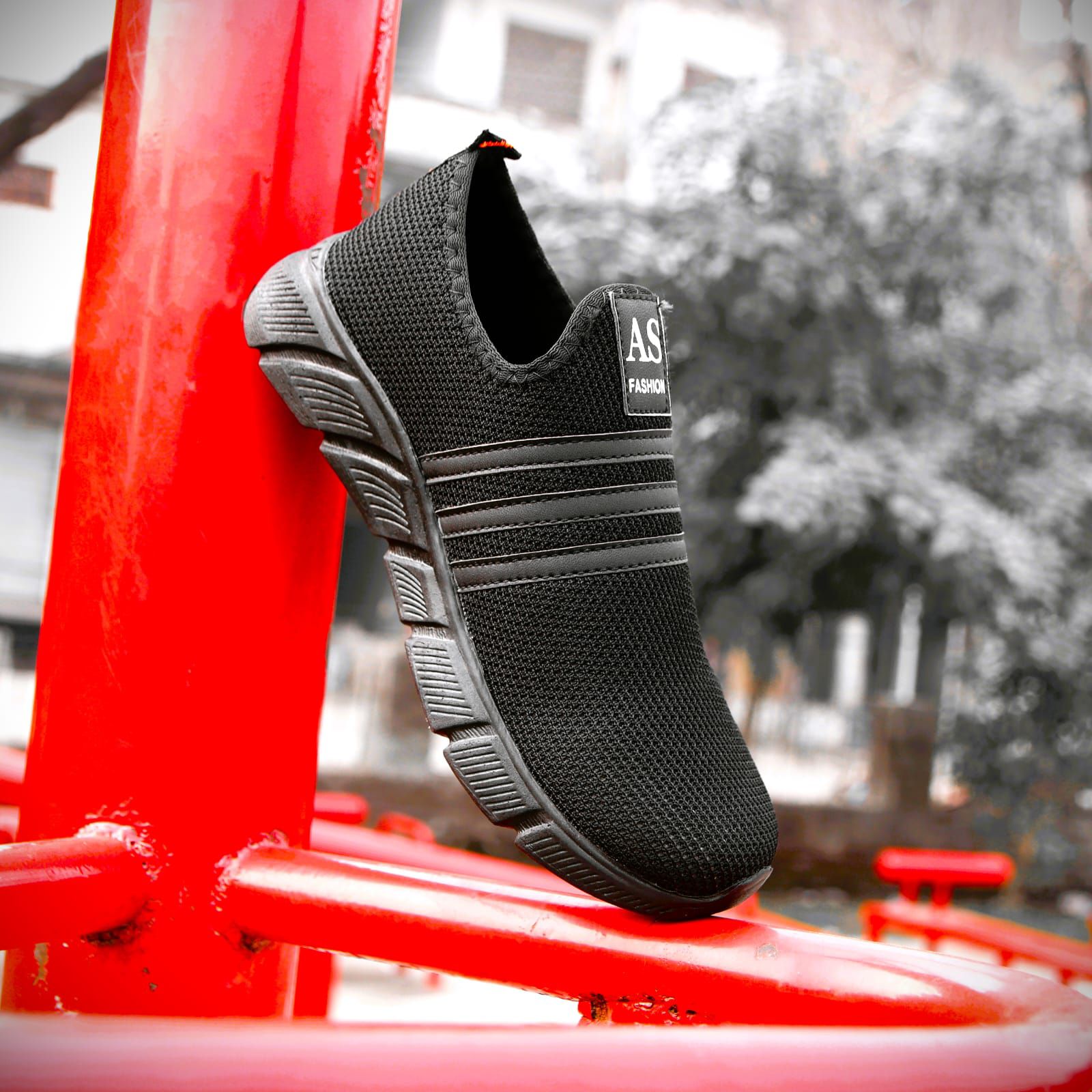 Men's Running Shoes Men's Slip-on Shoes Tennis Walking Casual Shoes Black Gym Breathable Rubber Work Shoes