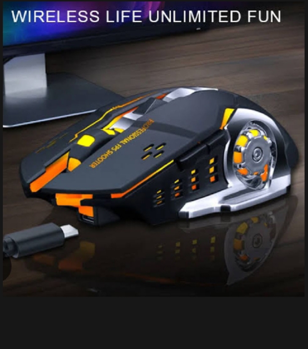wireless high quality imported mouse with charging rgb lights price in Pakistan