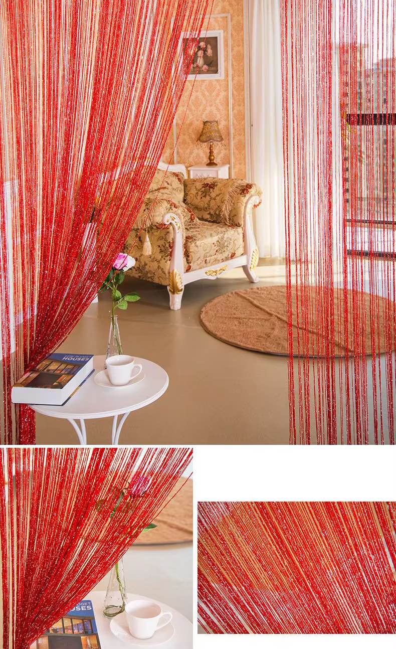 200x100 cm Luxury Crystal Curtain Flash Line Shiny Tassel String Door Curtain Window Room Divider Home Decoration cortinas