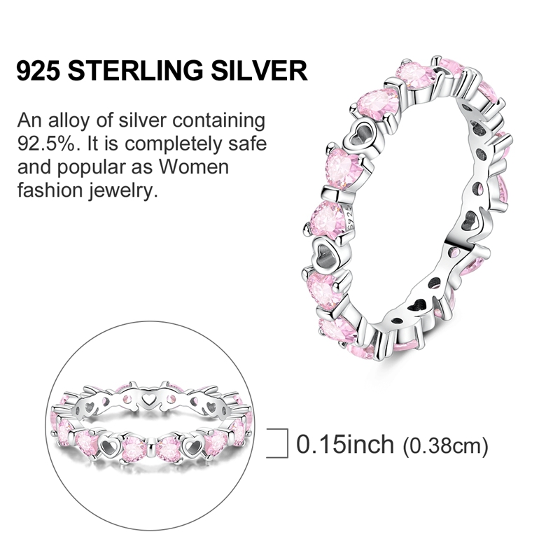 Original 925 Silver Ring Sparking Infinite Love Starry Night Rings For Women Girls Jewelry Birthday Anniversary Engagement 