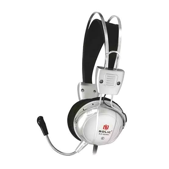SOLIC SLR 812, SLR 822 Headphone Headset Gaming Original Solic SLR MV Super Bass Beats Stereo Dual 3.5mm Plug Interface Microphone HD Music High Quality Smart Fancy Stylish Mobile Laptop Desktop PC