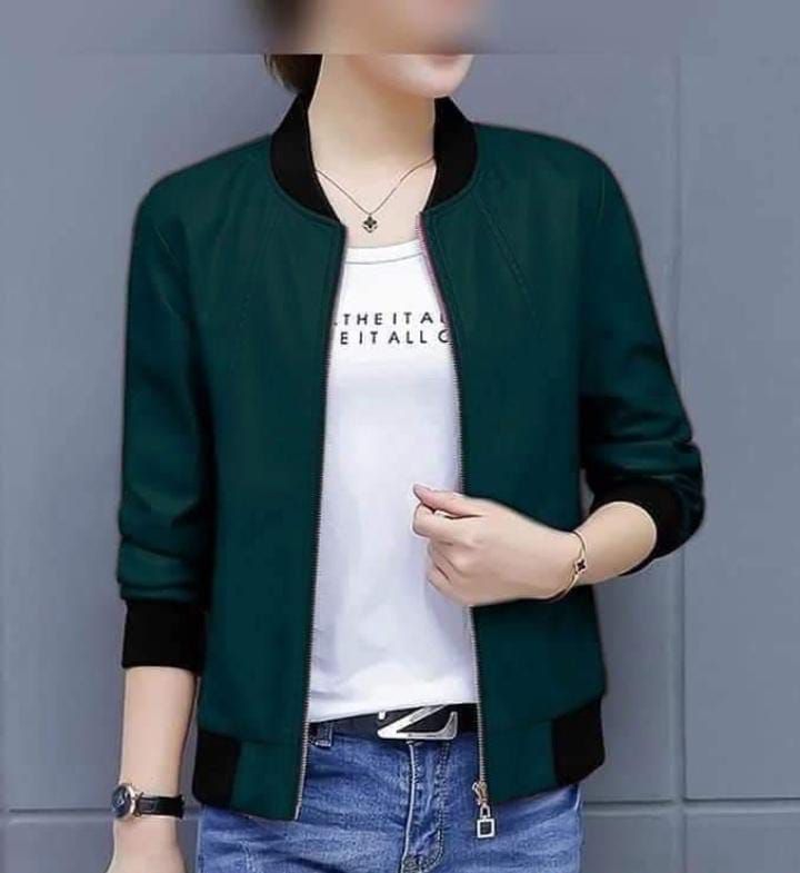 Ladies Plain Leather Jacket