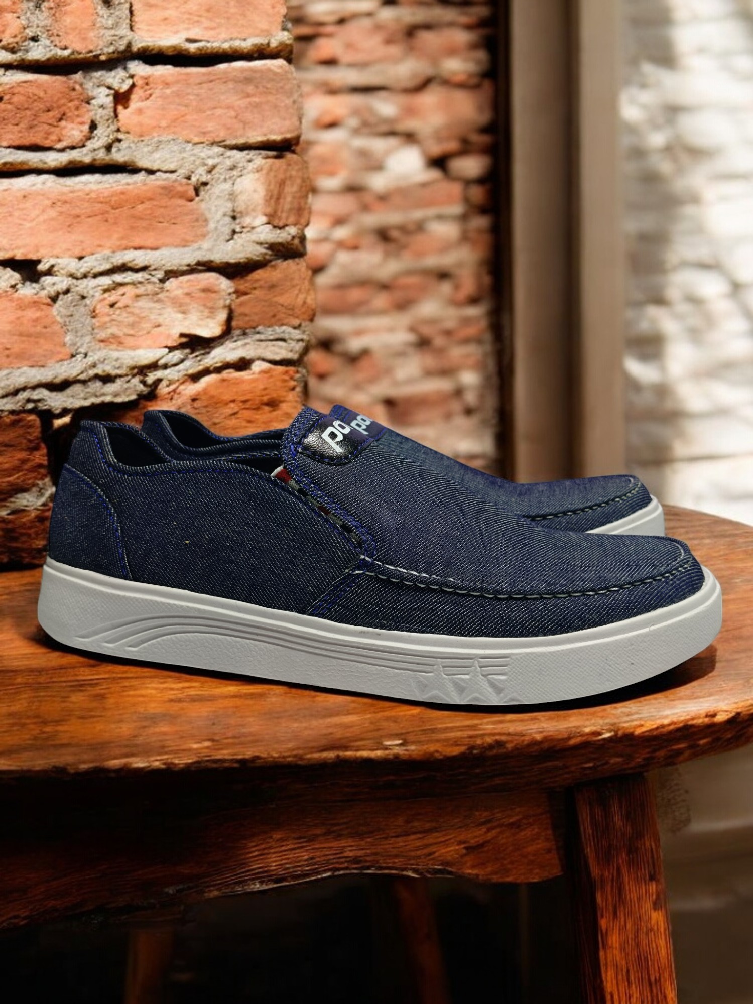 New Mens Denim Jeans Canvas Sneakers shoes for men