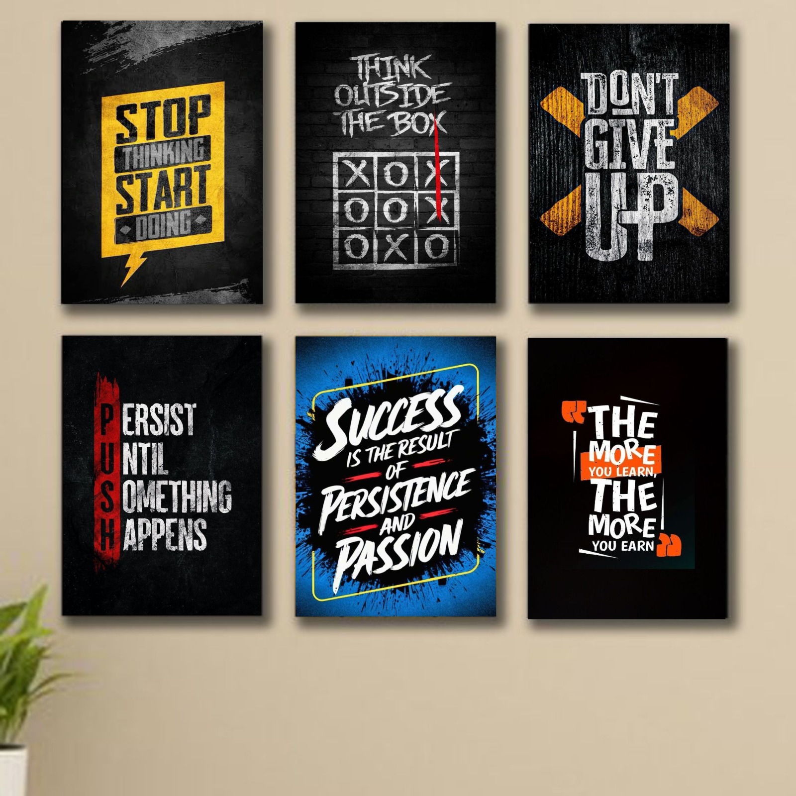 Set of 6 Fantastic Motivational Wall Art Frames