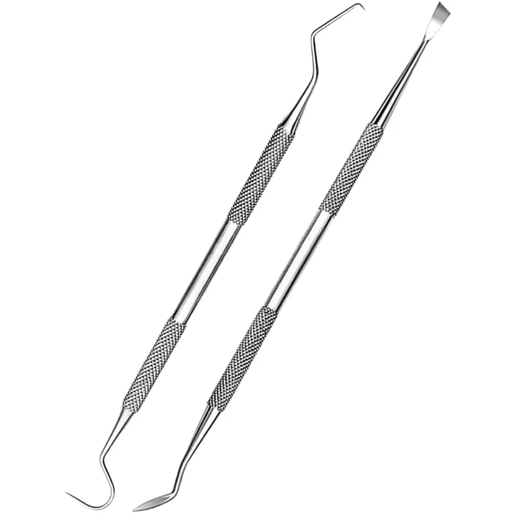 2 Pack Dental Tools for Teeth Cleaning, Professional Metal Dental Pick Hygiene Kit for Home Use, Tooth Scraper Tartar Plaque Remover for Family Pets Oral Care - with Case