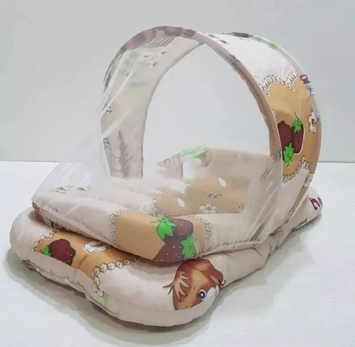 Baby Sleeping Bed With Mosquito Net (Random colors)