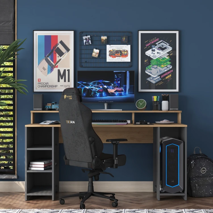 Large Gaming Table, workstation, Gaming Table with plenty of storage space multipurpose use (coustmized)
