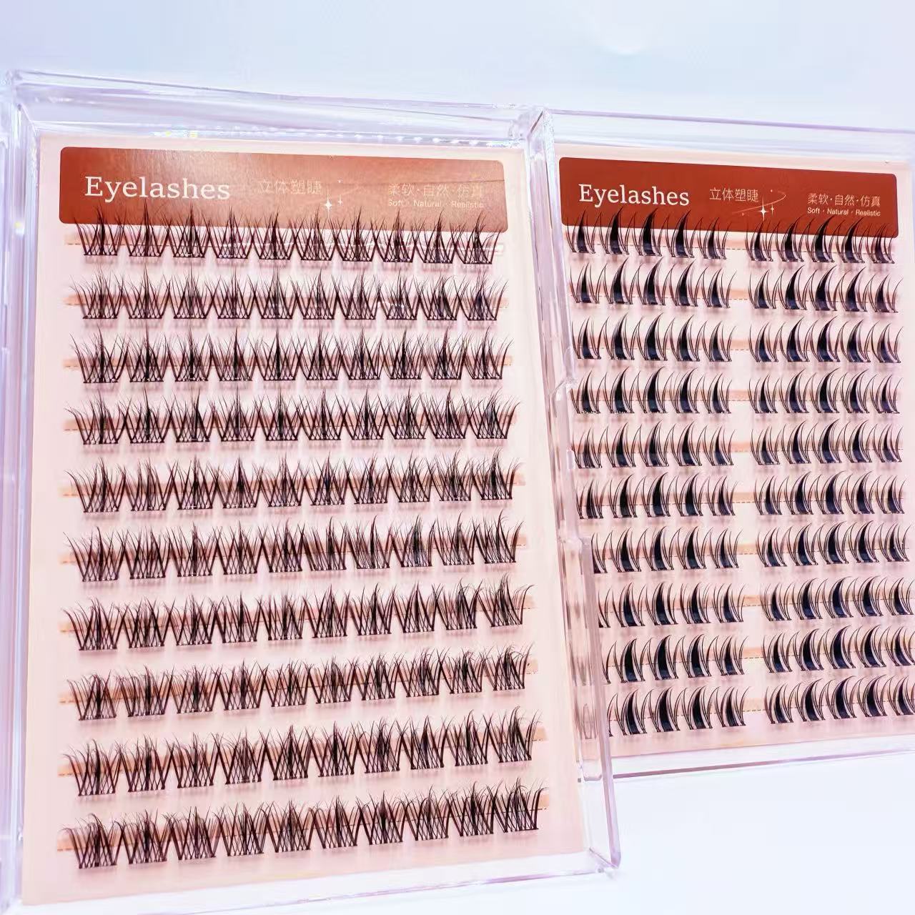 Natural Looking Self-adhesive Long-Lasting 10 Rows Glue-Free Lash Cluster False Eyelashes