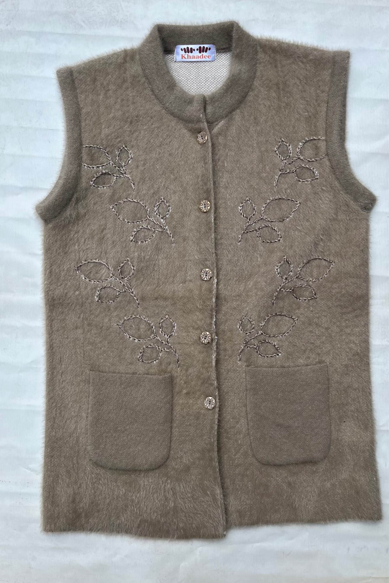 Sleeveless Wool Cardigans for Women - Soft, Stretchable, Premium Quality with Broach Pin, Standard Size