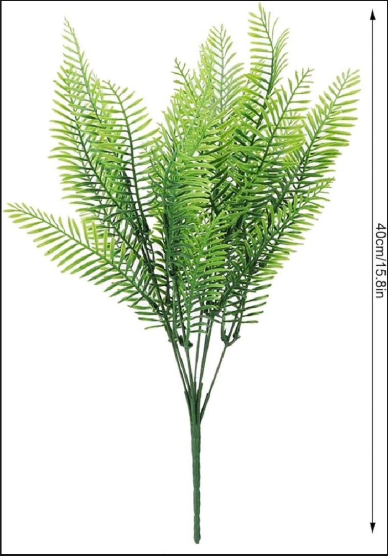 Artificial 7 Head Green Bunch for Vases and for home decore