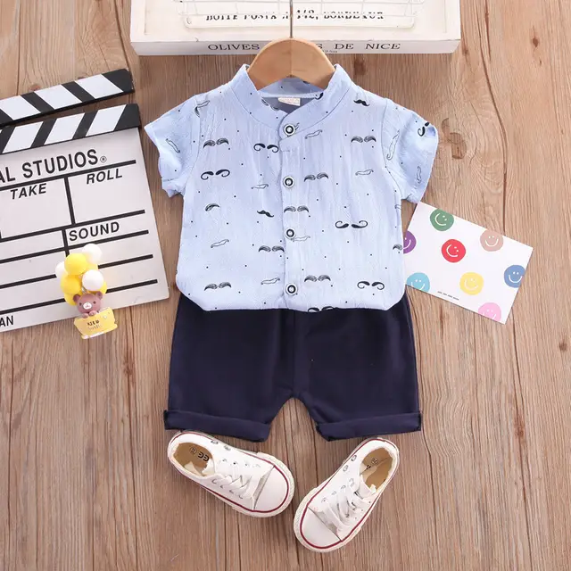 New Design Cotton Shirt And Shorts For Baby Boys And Baby Girls Short Sleeves Tee Tops Clothes Set's Dresses outfit Suits For Unisex Shirt And Niker Summer Collection T-shirt Kids Clothes Jannat Store