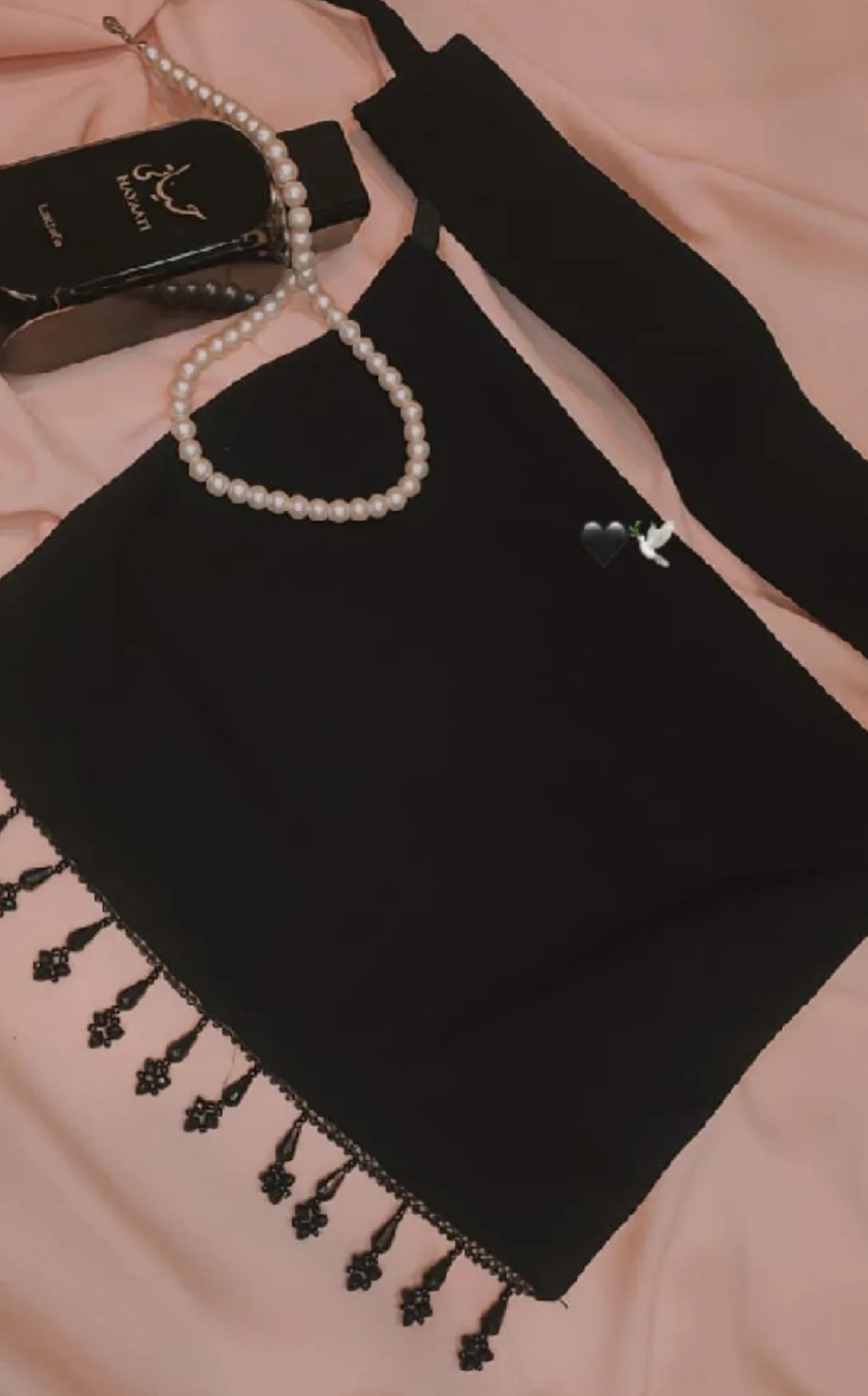 Saudi Short naqab With black pearls Trending style HT Hijab Store