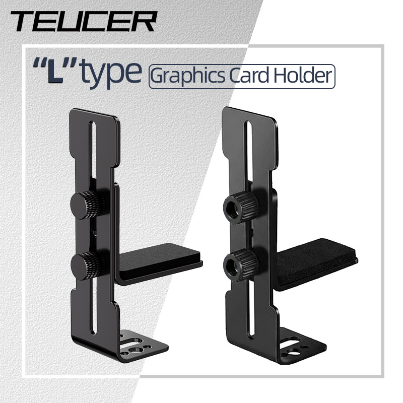 Teucer L Type Graphics Card Holder Adjustable Jack GPU Video Card Bracket Prevent Sagging for ITX/ATX Desktop PC Case Accessory