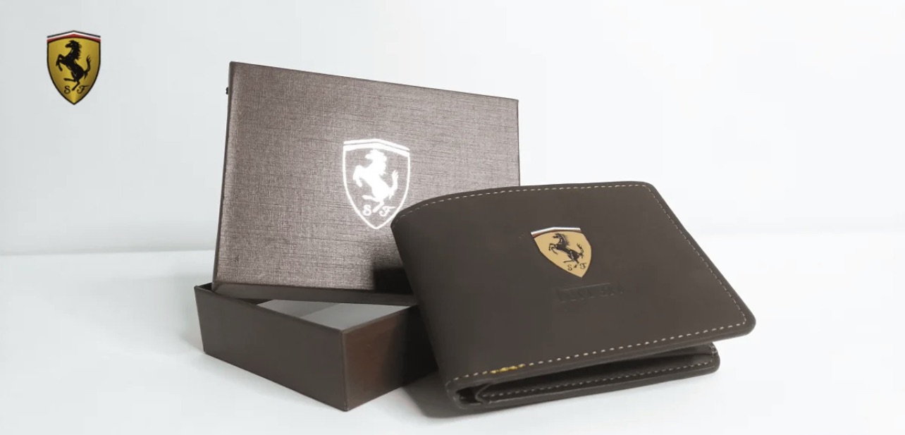 Ferrari Faux Leather Bi Fold Wallets for men s And Boys Best Quality original Men s Boys purse Daraz.pk