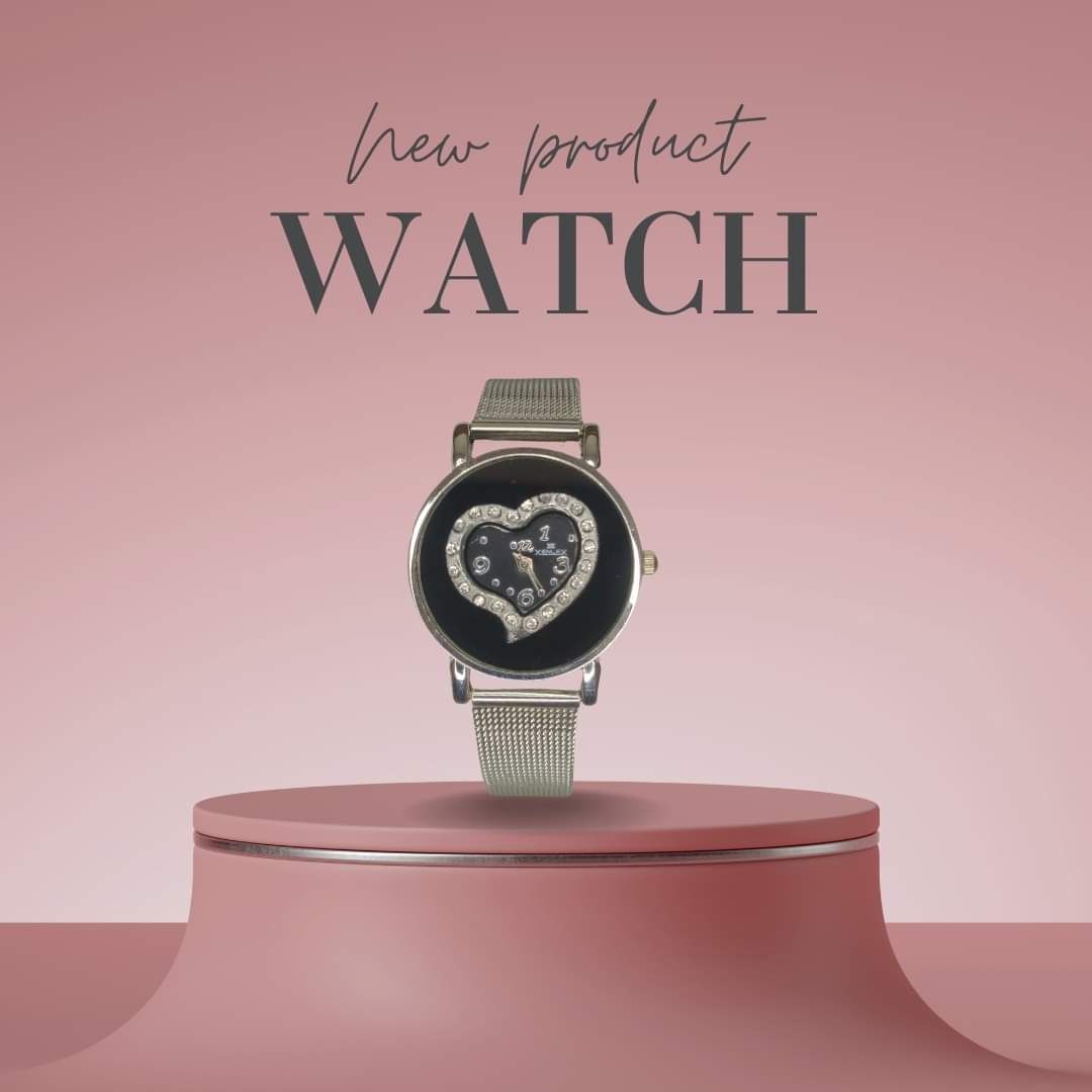 Elegant Luxury Heart Quartz Watch / Ladies Korean Fashion Rhinestone Wristwatch...