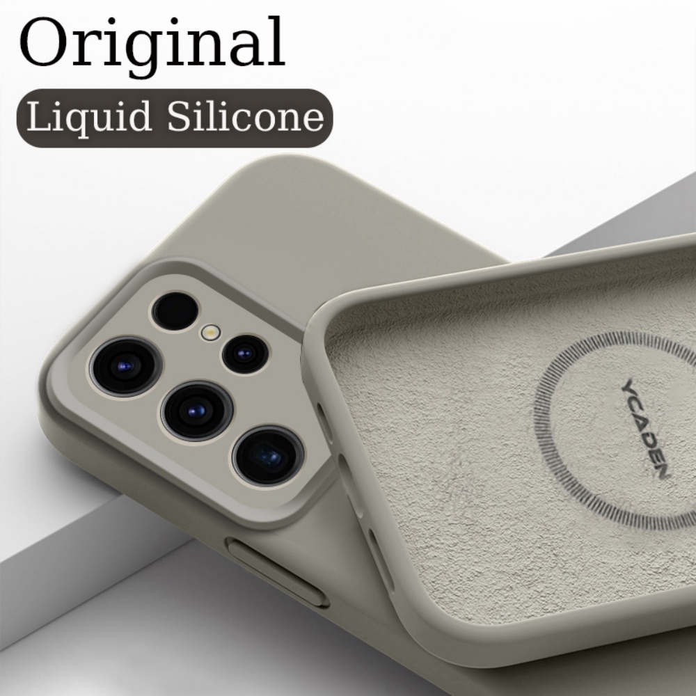 Original Liquid Silicone For Magsafe Phone Case For   S26 Ultra S25 S24 Plus Magnetic Wireless Charger Cover