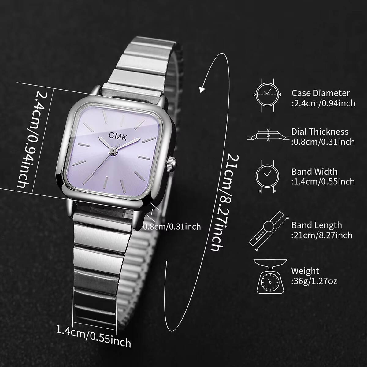 Fashion Ultra-thin Strap Women Watches Ladies Square Quartz Wristwatch Clock Reloj Mujer（Without Box）