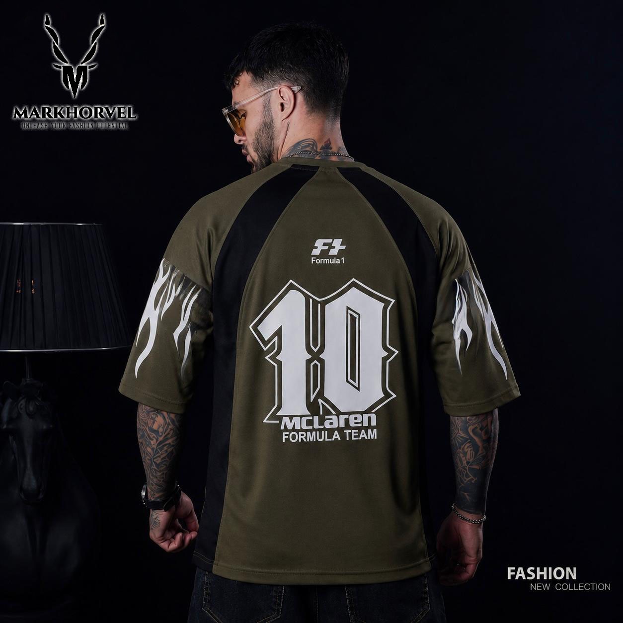 New Arrival Formula 1 
Printed panel 
Dropshoulder