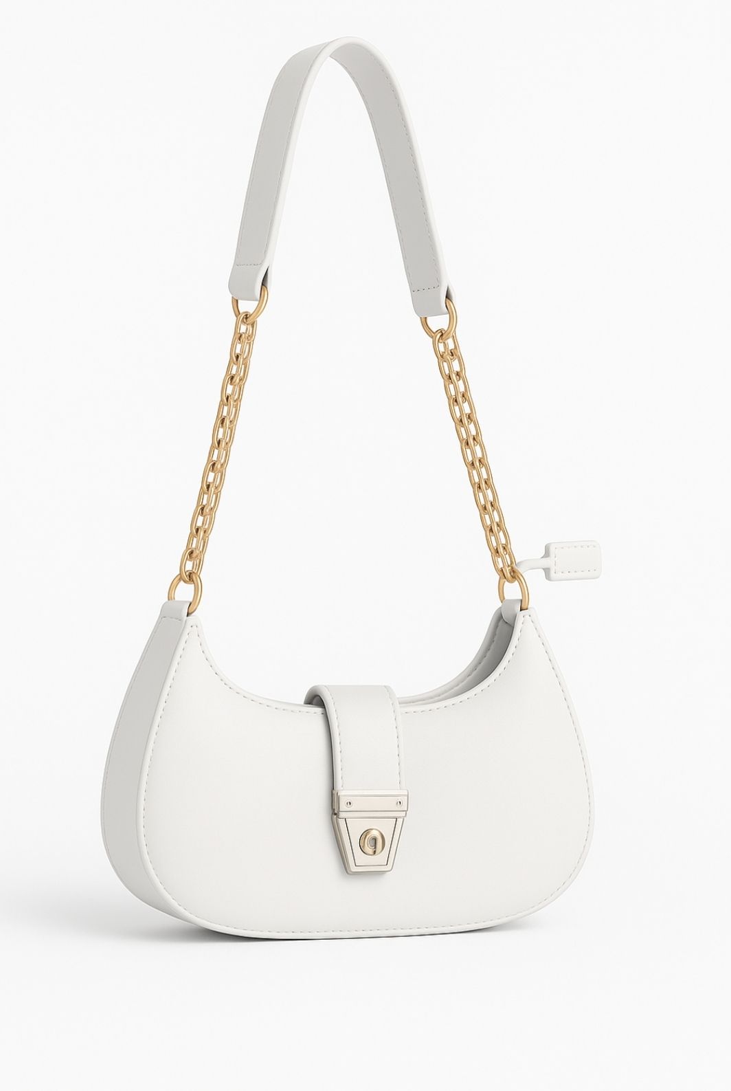 ✨ Women’s Shoulder Bag – Crossbody and Shoulder Handbag 👜 with Golden Chain Strap & Lock 🔒