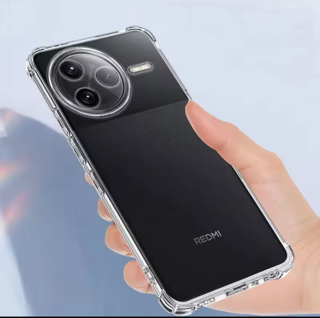 Xiaomi Redmi K80 5G / Poco F7 Pro Phone case transparent TPU four-corner silicone protective case soft case