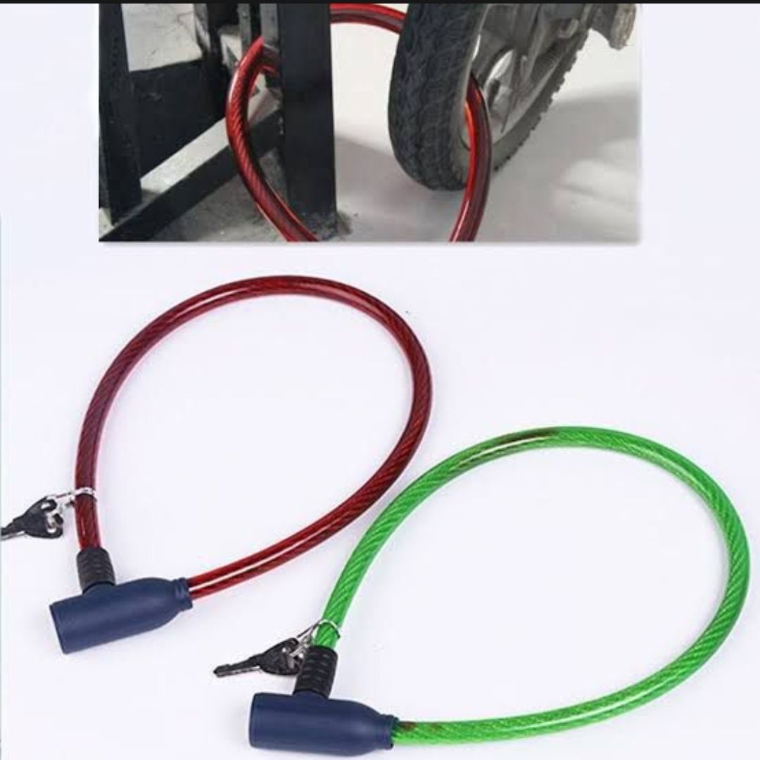 Bike.Cycle Safety Anti-Theft Steel Wire Lock Portable Security Lock With 2 Keys Cycle Lock